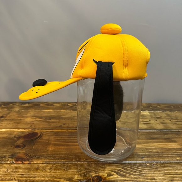 Pluto Walt Disney Parks World Pluto Long Bill Hat Wink Hang Ears Yellow Costume - Picture 4 of 6